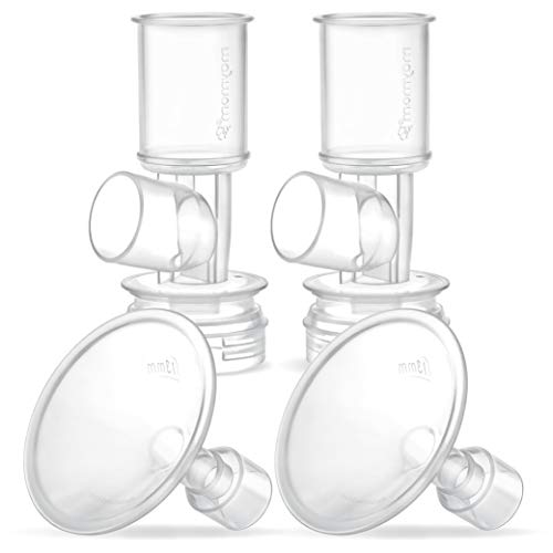 Image of Maymom MyFit Flange Set, Two-Piece Breast Shield (13mm Small) Base Connector for Selected Ameda Breast Pumps (Shield 13mm + Connector)