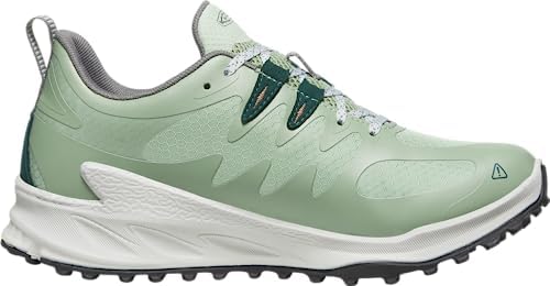KEEN Women's Zionic Low Height Waterproof All Terrain Hiking Shoes, Desert Sage/Ember Glow, 9 | Image 5