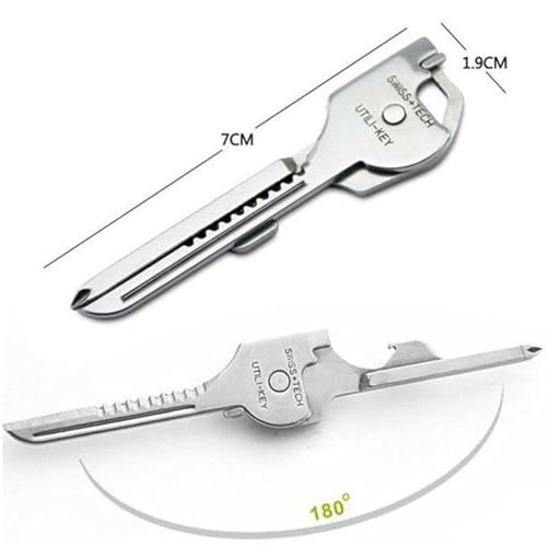 Image of 8-in-1 Keychain Multi Tool | Compact Portable Multitool Gadget for Hiking, Traveling, Camping, Picnic, Outdoor Sports, Pocket Utility Tool, Survival Gear