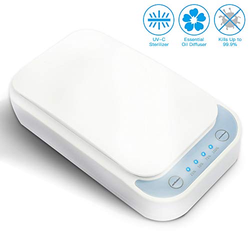 KEDRON Smart Phone Sanitizer Portable UV Lights Cell Phone Sterilizer Cleaner Aromatherapy Function Disinfector for iPhone Android Mobile Phone, Mask,Jewelry, Watch etc