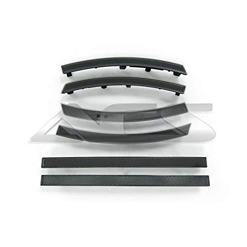 C7 Corvette Stingray, Grand Sport, Z06, ZR1 Blacked Out, Darkened LED Side Markers OEM Quality and Standards Complete Replacement Kit (Black)