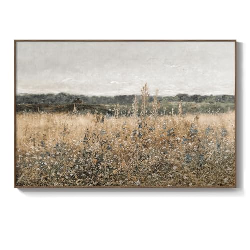 Framed Vintage Landscape Canvas Wall Art for Living Room Bedroom