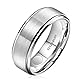 JEROOT Titan Magnetischer Ringe, Magnetring Herren Damen, Magnetische Rings für Herren Damen Therapeutischer Magnetring Polierter Lifestyle-Ring Starker Magnet (3500 Gauss) (70 (22.2), Silber-8mm)
