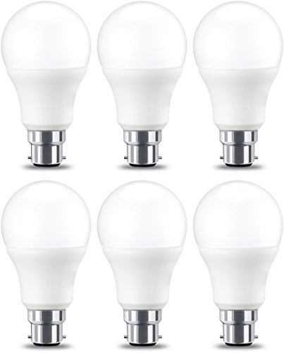 Preisvergleich Produktbild AmazonBasics B22 LED Lampe, 9W (ersetzt 60W), warmweiß, dimmbar- 6er-Pack
