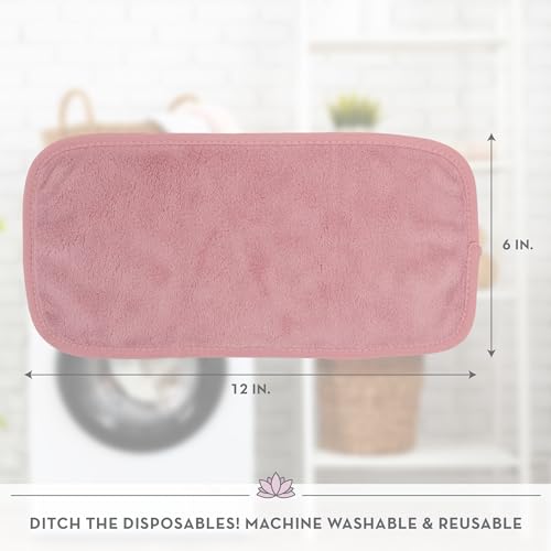 S&T INC. Makeup Remover Wipes for Skin Care, Reusable Makeup Wipes, Travel Essentials, Assorted Colors, 6 Inch by 12 Inch, 5 Pack