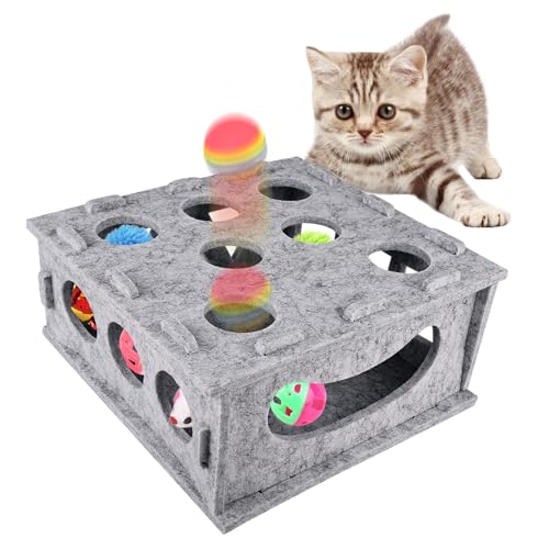 MEYAGOT Interaktives Katzenspielzeug, Katzenspielzeug Selbstbeschäftigung, 28 * 26 * 12cm...