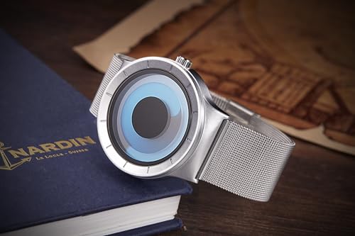 Image of SINOBI New Analog Vortex Quartz Men's Watch (Blue and Black Dial). Stainless Strap, Water Resistant, Formal & Casual Wear, Gift Watch for Men. Stylish, Trendy & Unique.