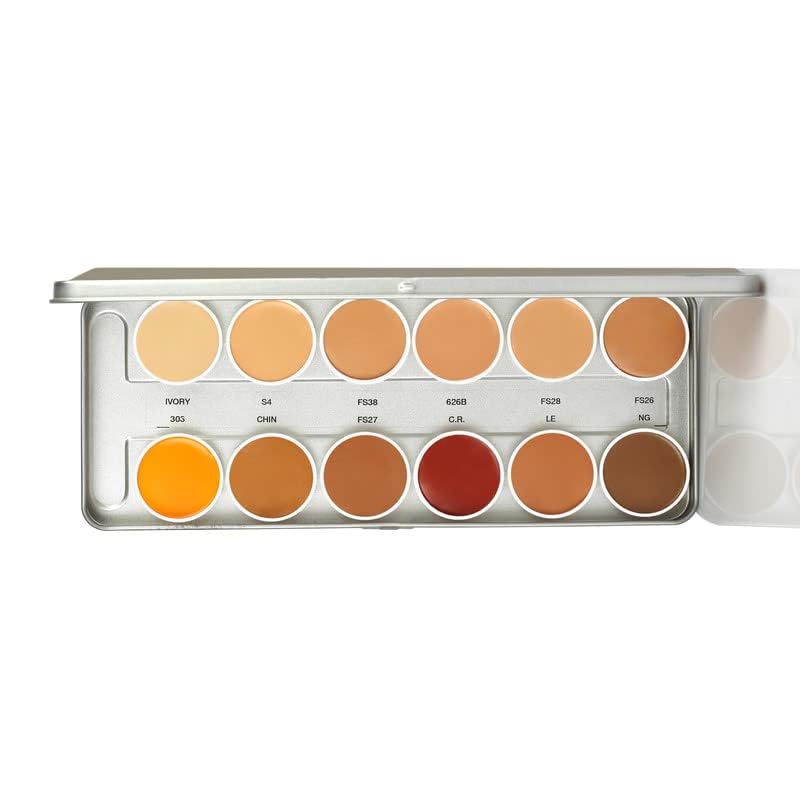 Prefetto COSMOCream Foundation Concealer Palette, Full Coverage, High Pigmented, Matte Finish, Sweatproof, Waterproof, Long Lasting Face Makeup Foundation For All Skin Types, (Multi Color) 48g