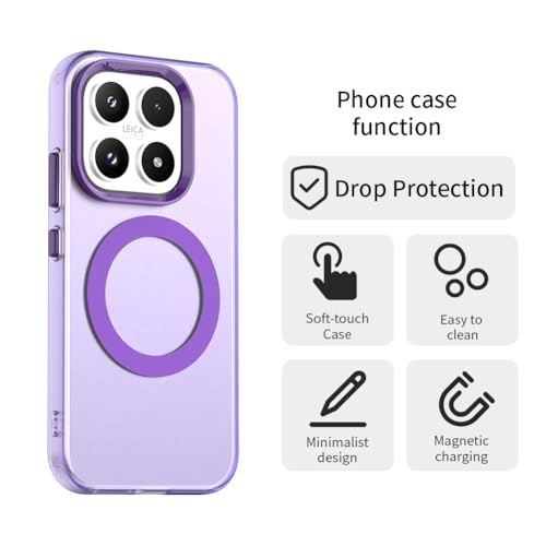 Image of for Xiaomi 17 Case Magnetic Case Anti Drop Hybrid Phone Back Cover - Purple