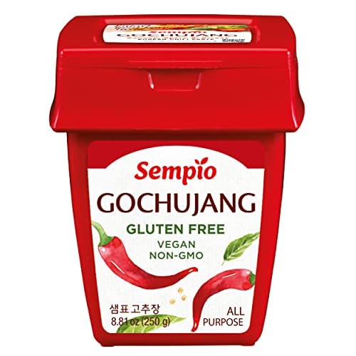 Sempio Gochujang (250g) - Koreanische Chili-Paste, süß, sauer, herzhaft & würzig. Rote Pfeffersauce für Tteokbokki, koreanisches Essen. Vegan, Nicht-GVO