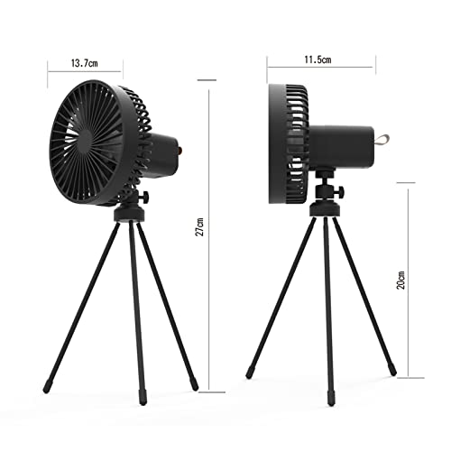 Ventilateur de table silencieux à 3 vitesses avec batterie intégrée