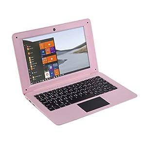 Computadora portátil con Windows 10, mini portátil de 10.1 pulgadas, 32 GB, ultrafino, ligero, Intel Quad Core, PC, HDMI, USB, Netflix, YouTube, para niños (rosa)