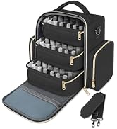 YOREPEK Nail Polish Organizer Holds 72 Bottles, Large Capacity with 3 Removable Pouches and 4 Zip...