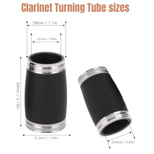 Clarinet Tuning Tube, 2Pcs Clarinet Tuning Tube Barrel 54mm Pitch Pipe B Flat Instrument Accessory Part - Thumbnail 3