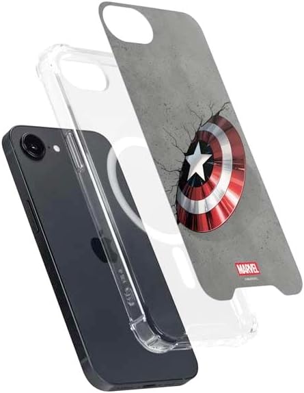 Skinit Phone Case Compatible with MagSafe iPhone 16e - Officially Licensed Marvel Captain America Shield Break Design