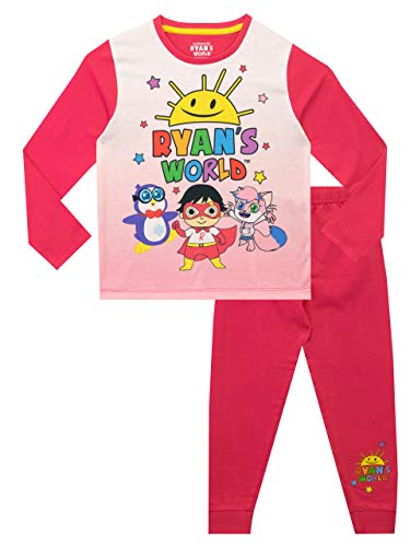 RYAN'S WORLD Pijamas de Manga Larga para niñas Rosa 6-7 Años Cover