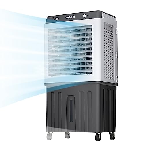 TIANQIHAO Portable Evaporative Air Cooler & Humidifier Fan, 3-Speed Mobile Air Conditioner For Home, Office & Dorm, Quiet Compact Cooling System,47x34x98cm/18.5x13.4x38.6in-A