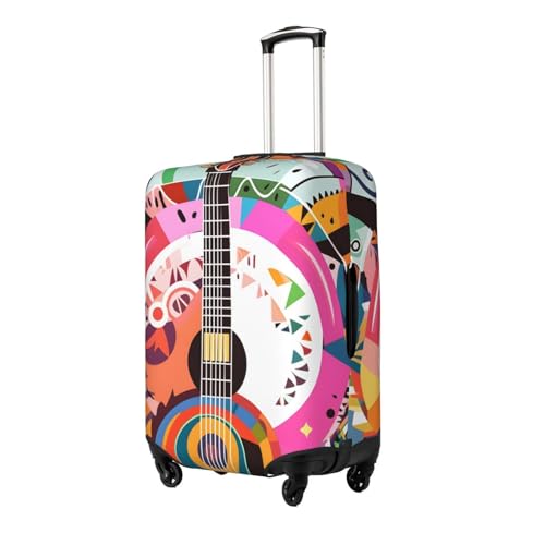 Guitar Luggage covers for Suitcase Music Note Travel Suitcase Protector Anti Scratch Suitcase Cover Fit 25-28 inch2
