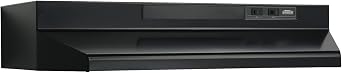 Broan-NuTone F403023 Exhaust Fan for Under Cabinet Two-Speed Four-Way Convertible Range Hood Insert with Light, 30-Inch, Black