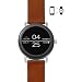 Skagen Connected Falster 1 Stainless Steel and Leather Smartwatch, Color: Silver-Tone, Brown (Model: SKT5003)