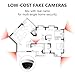 WALI Dummy Fake Security CCTV Dome Camera with Flashing Red LED Light with Security Alert Sticker Decals (SDW-4), 4 Packs, White