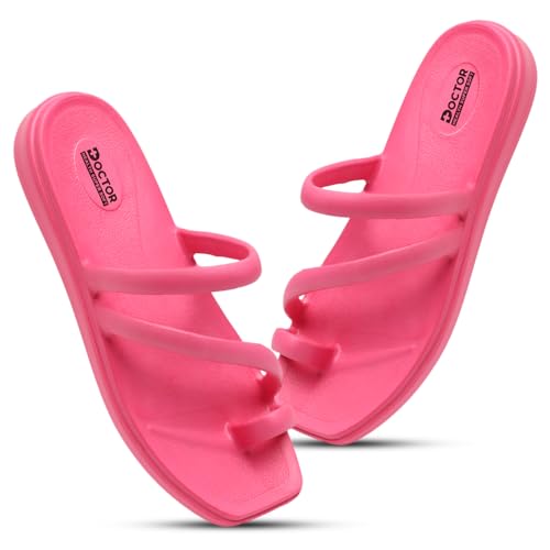 Image of DOCTOR HEALTH SUPER SOFT Premium Women's Trendy Triple Strap EVA Slippers | Soft, Open-Toe, Lightweight Daily Comfort Slides, Open-Toe Slippers for Home & Outdoor