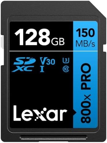 Lexar High-Performance 800x PRO SDHC/SDXC UHS-I Cards BLUE Series 128GB