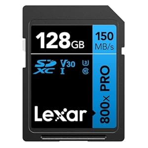 Lexar SDXC 800x Pro 128GB 150MB/s C10 V30 U3