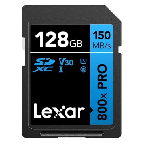 Lexar SDXC 800x Pro 128GB 150MB/s C10 V30 U3