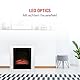 Classic Fire Lugano Elektrokamin mit Heizung – Elektroheizung 1800W - Kaminofen mit Heizung, Schalttafel und Timer - Elektroherd mit LED-Flammen - Freistehend - Weiß