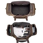 Polare 23" Full Grain Cowhide Leather Gym Duffle Weekender Overnight Travel Duffel Bag For Men - Image 4