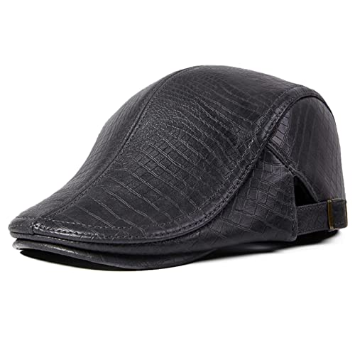 UMJIGF Flat Cap for Men Autumn Winter Newsboy Hat Beret Flat Cap Driving Golf Hat Household,C-XXL