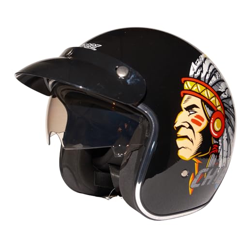 Casco Jet con visera, para ciclomotor, homologado ECE – Jet07 L