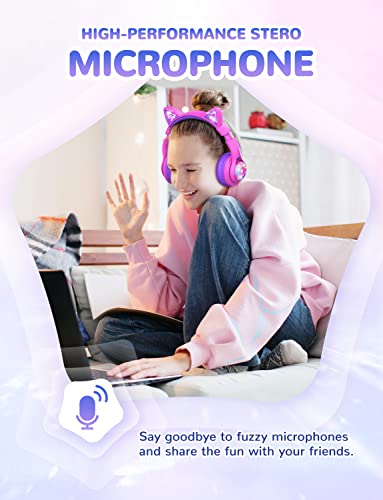 iClever Casque Audio Enfant Bluetooth, Contrôle du Volume réglable 74/85/94dB- Casque pour Enfant avec Microphone pour… - Les Beatles, Paul McCartney, John Lennon, RIngo Starr, George Harrison iClever Casque Audio Enfant Bluetooth, Contrôle du Volume réglable 74/85/94dB- Casque pour Enfant avec Microphone pour… – Image 8