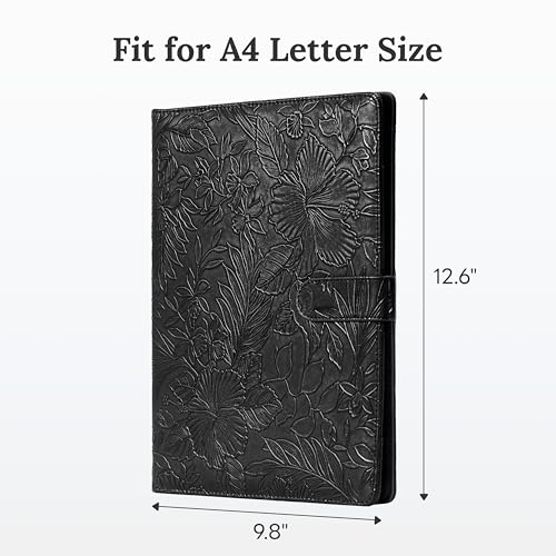 Image of Clipboard Folder Padfolio, Mymazn Writing Portfolio Faux Leather Clipboards with Cover for Legal Pad Holder Letter Size A4 8.5 x 12 for Business Conference Notepad Clip Boards