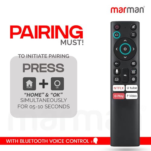 Image of marman Compatible with Nokia Smart Tv Remote Original Model 43UHDADNDT52X 50UHDADNDT52X 55UHDADNDT52X Suitable for 4K UHD LED QLED Android Television with Bluetooth Voice Command - Pairing Must !