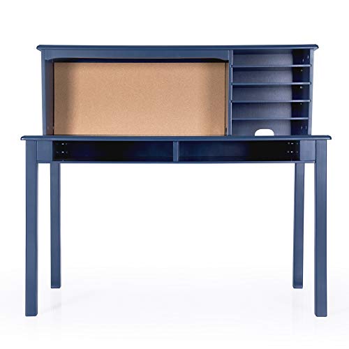 Guidecraft Children’s Media Desk and Chair Set Navy: Student's Study, Computer and Writing Workstation with Hutch and Shelves, Wooden Kids Bedroom Furniture - Thumbnail 6