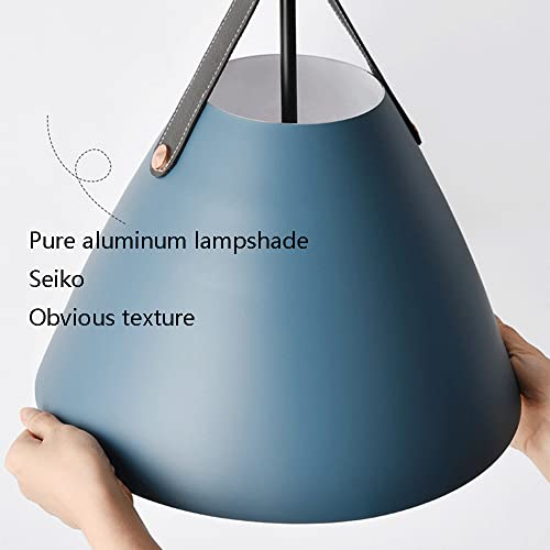 Suspension industrielle macaron bleu 36x24cm pour salon - 8