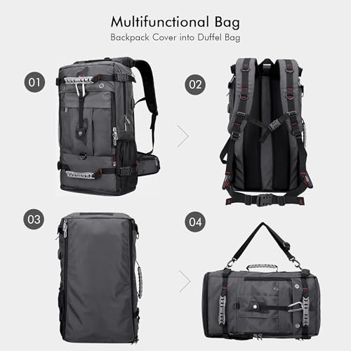 Image of WITZMAN Travel Backpack for Men Convertible Carry On Luggage Backpack fit 17 Inch Laptop for Airplane