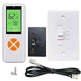 Fireplace Thermostat Remote Control Kit, for Millivolt Gas Valve & Electronic Ignition Systems, 65ft Range, LCD Display, ON/AUTO/Off Modes, Timer & Child Lock Function