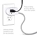 Cordinate Extension Cord with Switch On/Off Plug, 6 Ft Braided Power Cord Outlet Switch, 3 Prong, Slip Resistant Base, Tabletop or Wall Mount, Perfect for Lamps/Holiday Lights, White/Gray, 41095