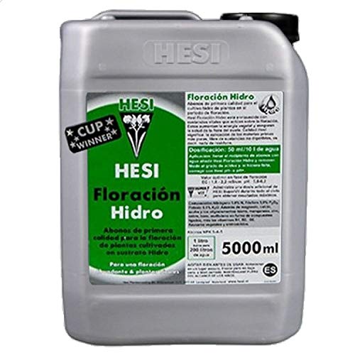 Fertilizante Estimulador Hesi Floracion Estimulador Floración para Cultivos de Cannabis y Marihuana. Mejora su Crecimiento y Floración. Aditivo. Producto CE. 5Litros