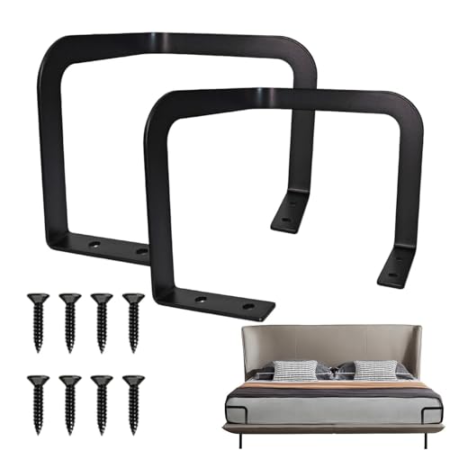 Barra de retención de colchón, soporte de colchón de metal en su lugar con 8 tornillos, fácil de montar, antideslizante, retenedor de colchón resistente para pies de camas, somier