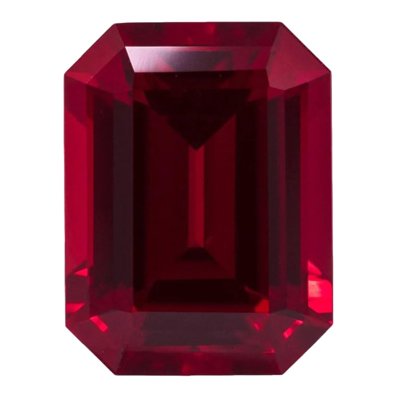 Rubis naturel 5x3mm gemme rouge taille émeraude pour fabrication de bijoux