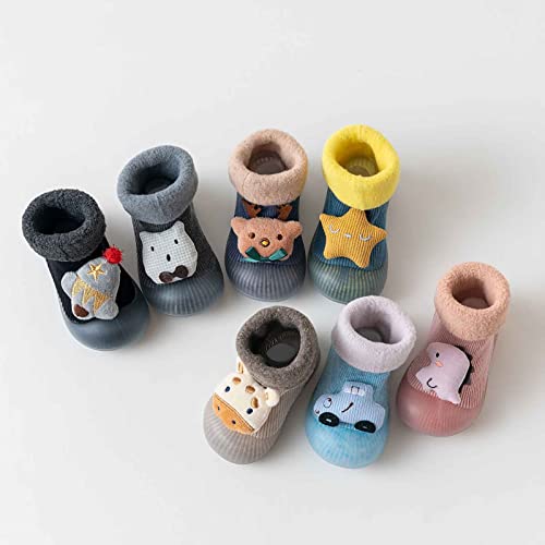 Toddler Girl Shoe Winter Baby Fleece Floor Shoes Baby Indoor Non Slip Soft Bottom Toddler Shoes Warm Plain Zipper Shoes3