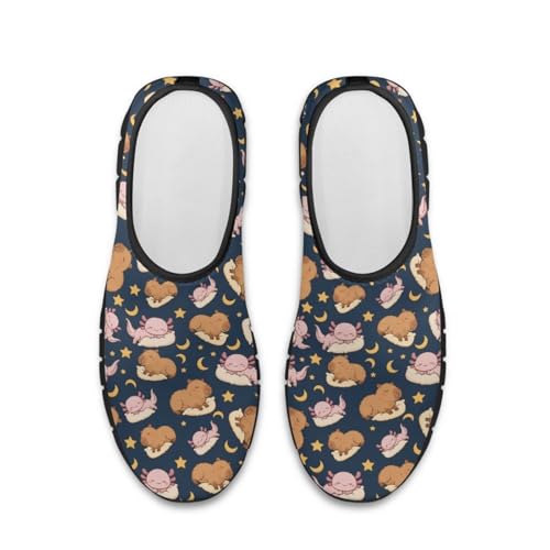 JoyLamoria House Art Animal Design Shoes for Women Slip on Stylish Flat Indoor Outdoor Nurse Holiday