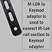 Gotical 2 Slots Mlok to Keymod Adapter Converter Rail Section Mlok to Keymod Converter Pack of 2