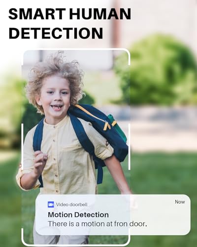 Security-Battery-Video-Doorbell-Camera-IndoorOutdoor-with-Indoor-Chime-Wireless-24-Ghz-WiFi-Human-Detection-Real-time-Alert-Two-Way-Talks-1080P-Night-Vision-Long-Battery-Life