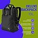 Skyway Luggage Rainier Deluxe Backpack, Eco-Friendly, Made of 100% rPET Travel Laptop Bag for Women & Men, Flight Approved Carry On Backpack, 19L, Crater Black
