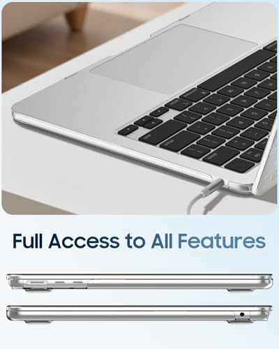 Image of Fintie Case for MacBook Air 13.6 A3449 /A3240 /A3113 /A2681, Five-Pointed Star | 2022-2026, M2 /M3 /M4 /M5, Snap-On Shell Cover, Full Port Access, Easy On /Off, Lightweight